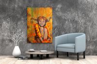 80 x 100 Pippi Langstrumpf an Wand 02